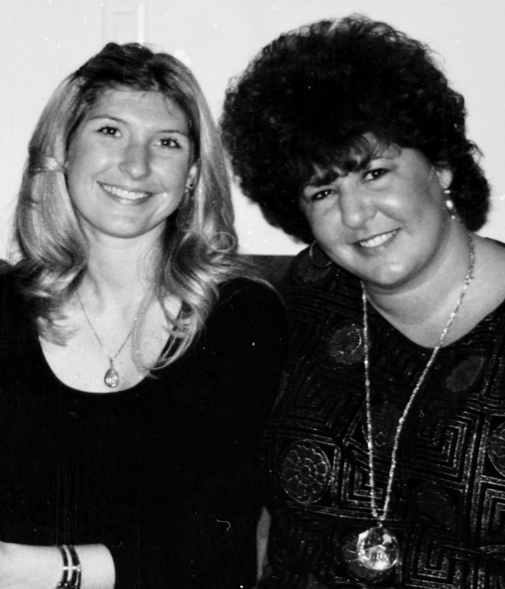 picture of the author with her late mother